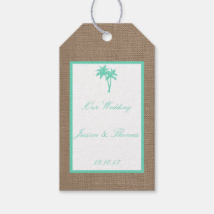 Die Hochzeitskollektion des tropischen Palmen Tree Geschenkanhänger