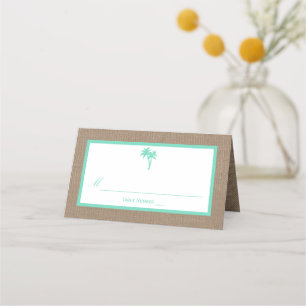 Die Hochzeitskollektion des tropischen Palmen Tree Platzkarte