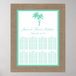 Die Hochzeitskollektion des tropischen Palmen Tree Poster