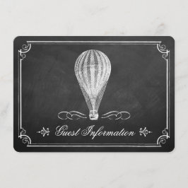 Die Hochzeitskollektion mit dem Chalkboard Hot Air Begleitkarte