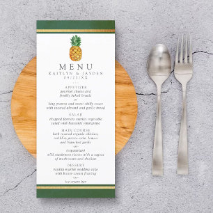 Die Hochzeitskollektion von Ananas mit tropischen  Werbekarte
