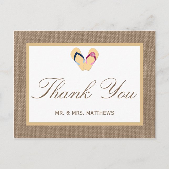 Die Hochzeitskollektion von Dreh-Flop Sand Beach B Postkarte (Vorderseite)