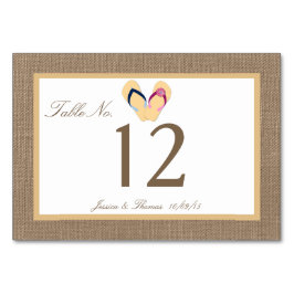 Die Hochzeitskollektion von Dreh-Flop Sand Beach B Tischnummer