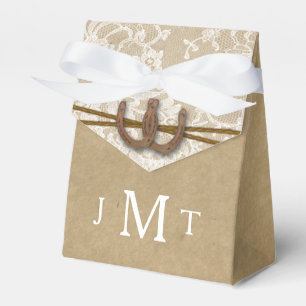 Die Hochzeitskollektion von Kraft, Spitzen und Hor Geschenkschachtel