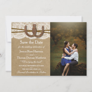 Die Hochzeitskollektion von Kraft, Spitzen und Hor Save The Date