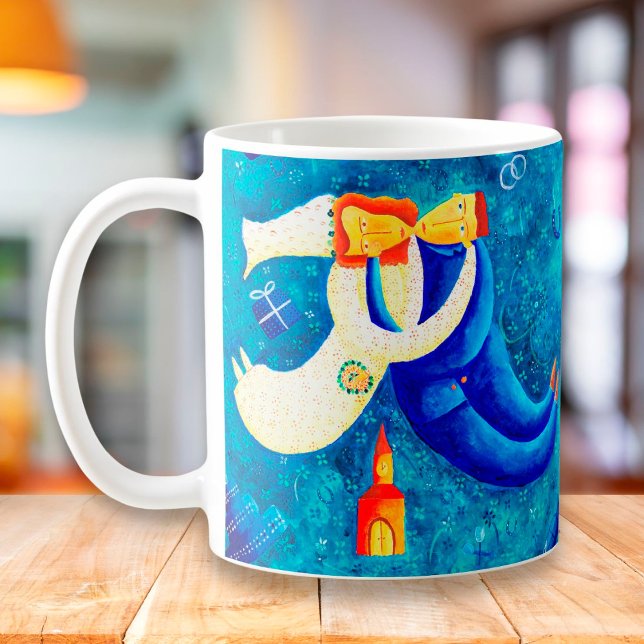 Die Hochzeitsmalerei zeitgenössischer Kunst Kaffeetasse (Von Creator hochgeladen)