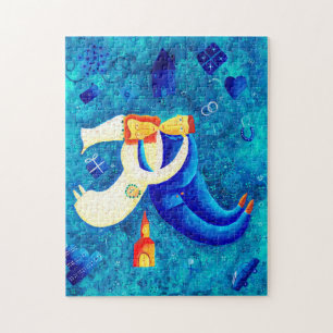 Die Hochzeitsmalerei zeitgenössischer Kunst Puzzle