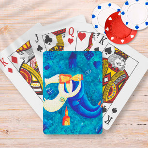 Die Hochzeitsmalerei zeitgenössischer Kunst Spielkarten