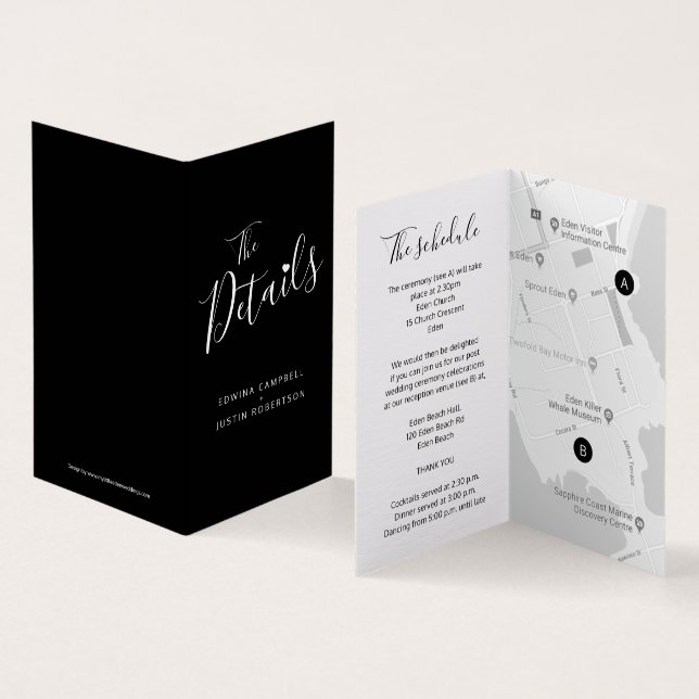 Die Hochzeitsveranstaltung Details Gastplan Korall (Innenseite und Außenseite)