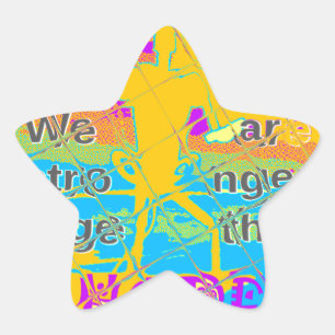 Die Hoffnung der USA: farbenfrohe Texturierung Stern-Aufkleber