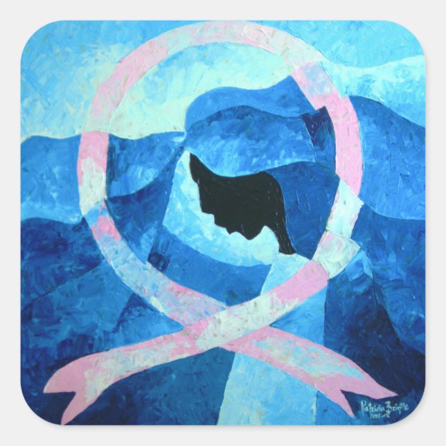 Die Hoffnung ist 2012 da Quadratischer Aufkleber (Vorderseite)