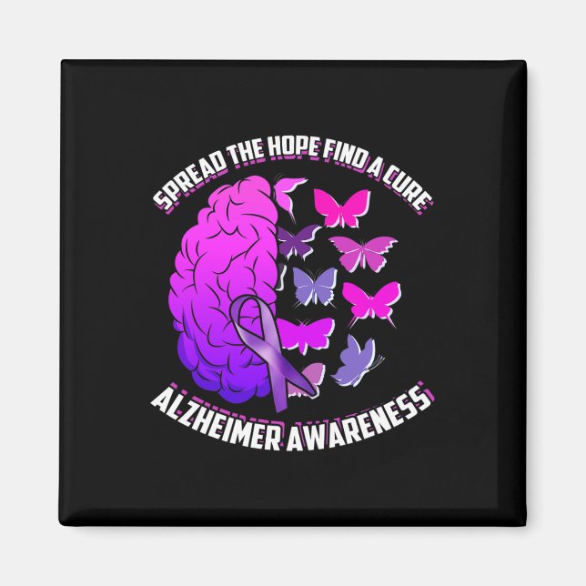 Die Hoffnung zu finden, eine Heilung Alzheimer Bew Magnet (Vorne)