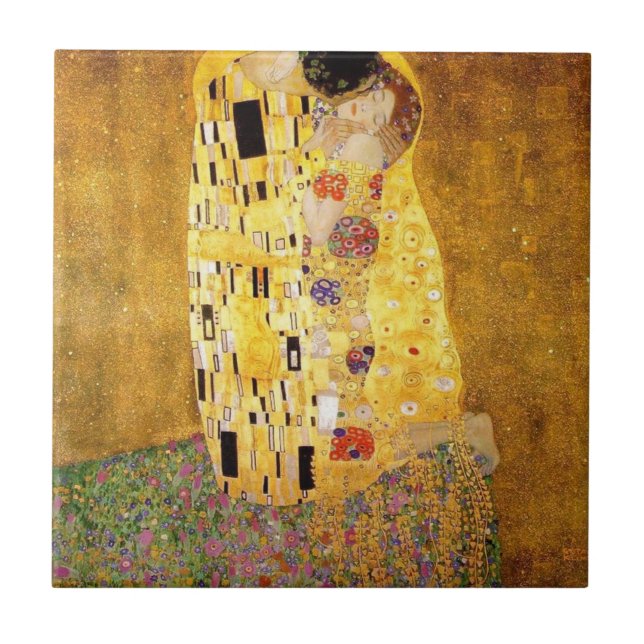 Die hohe Resolution des Kissens Gustav Klimt Fliese (Vorderseite)