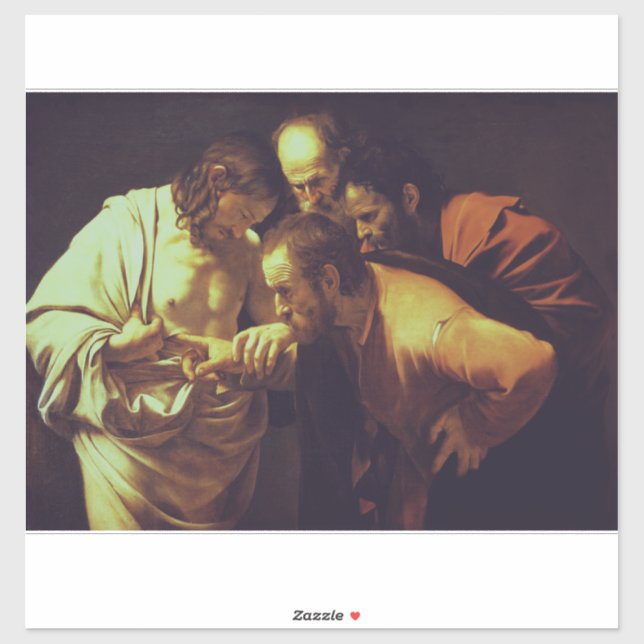 Die Höhepunkte des Heiligen Thomas von Caravaggio Aufkleber (Blatt)