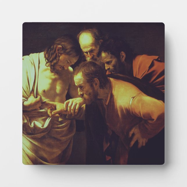 Die Höhepunkte des Heiligen Thomas von Caravaggio Fotoplatte (Vorderseite)