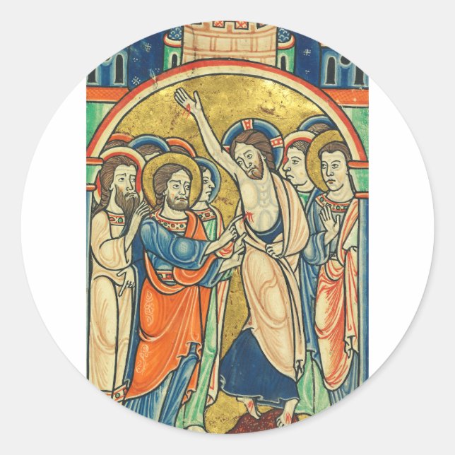 Die Höhepunkte des Heiligen Thomas von Psalter Runder Aufkleber (Vorderseite)