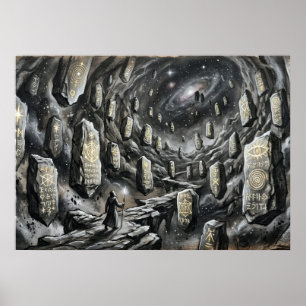 Die Höhle der Hörenden Steine Wandkunst Poster