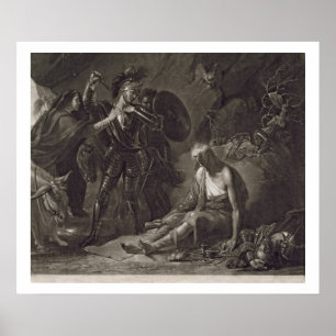 Die Höhle der Verzweiflung, von Spenser, graviert Poster