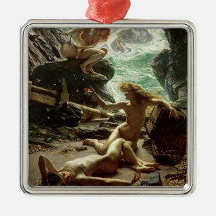 Die Höhle des Sturms Nymphs, 1903 (Öl auf Silbernes Ornament