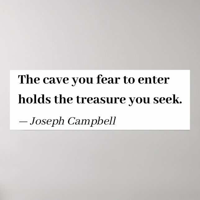 Die Höhle, die du betreten willst, hält den Schatz Poster (Vorne)