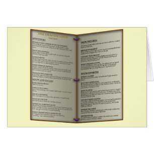 Die Höhlen-Taverne-Menü des Drachen