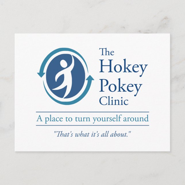 Die Hokey Pokey Clinic Postkarte (Vorderseite)
