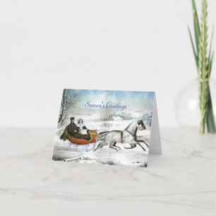 Die Holiday Card des Schnee-Pferdes entdecken Feiertagskarte