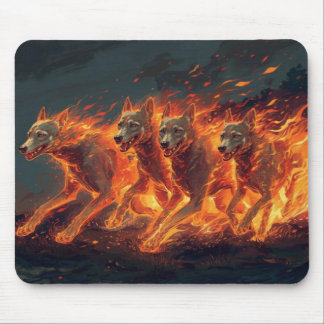 Die Höllenhunde sind in Bewegung Mousepad
