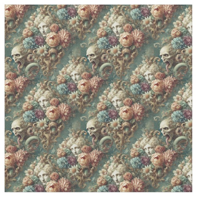 Die Höllenmotorade - gotische Ziegelsteinziegel Stoff (Nahaufnahme)