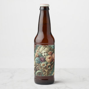 Die Höllenmotorade - gotisches Blumendesign Bierflaschenetikett