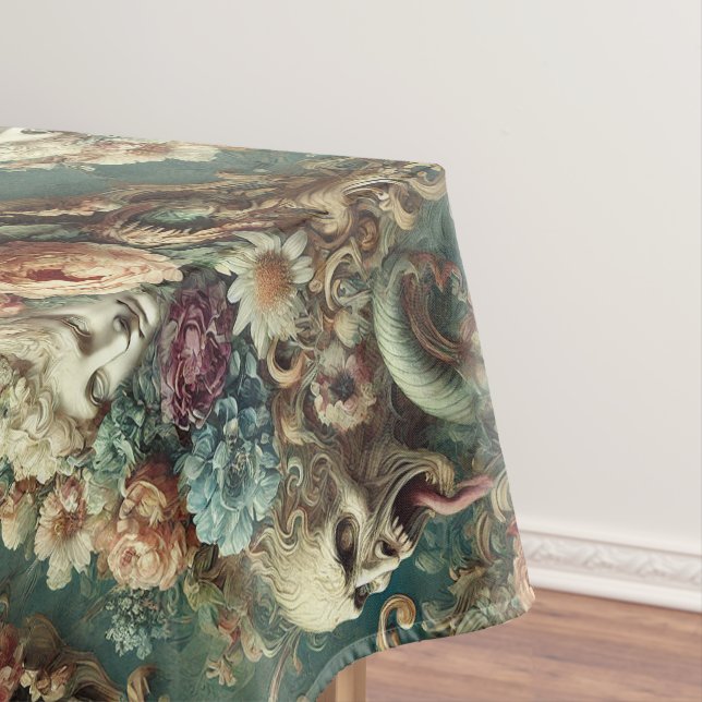 Die hölzerne Motorkade - gotisches großes Muster Tischdecke (Beispiel)