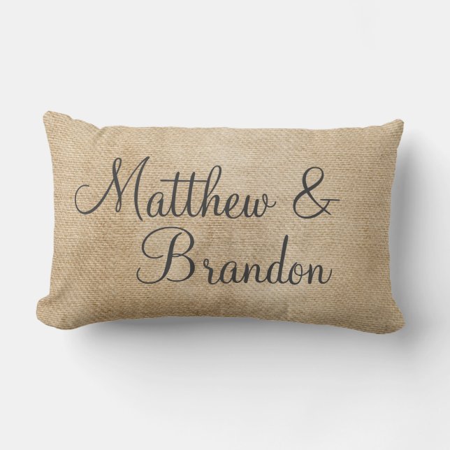 Die homosexuelle Vintage Leinwand personifiziert Lendenkissen (Vorderseite)