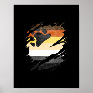 Die homosexuelle zerrissene Bärn-Stolz-Flagge Poster