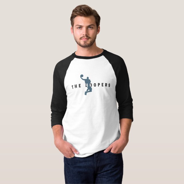 Die Hoopers | Herren-3/4-Sieb-Raglan T-Shirt (Vorne ganz)