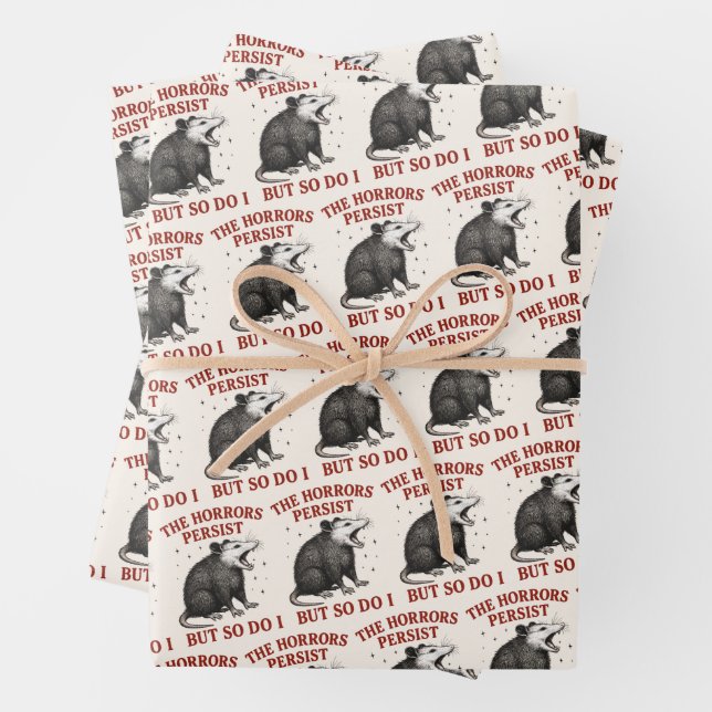 Die Horror bestehen fort, aber ich auch Geschenkpapier Set (Beispiel)