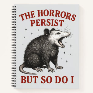 Die Horror bestehen fort, aber ich auch Notizbuch