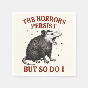 Die Horror bestehen fort, aber ich auch Serviette