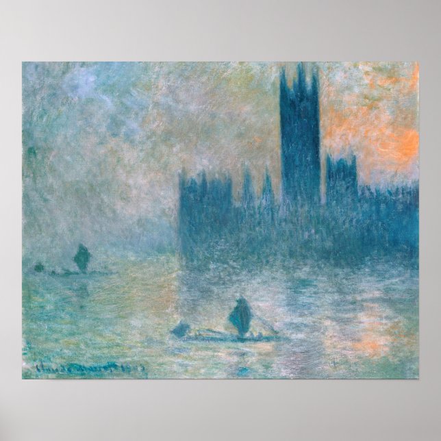 Die Houses of Parliament (Wirkung des Nebels) Poster (Vorne)