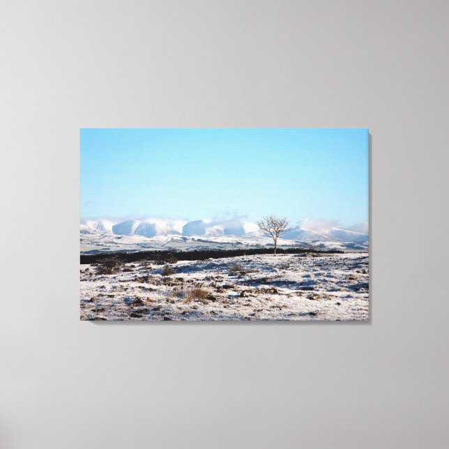 Die Howgill Fells Winter England Holiday Card Leinwanddruck (Vorderseite)