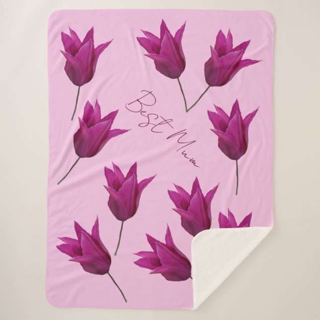 Die hübschen Tulpen der besten Mutter Sherpadecke (Vorderseite)