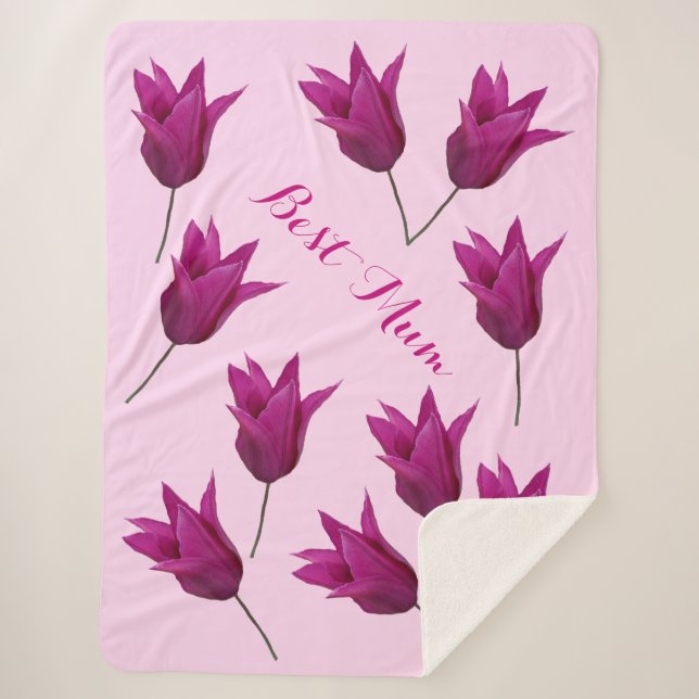 Die hübschen Tulpen der besten Mutter Sherpadecke (Vorderseite)