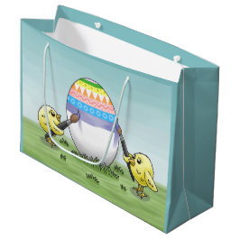 Die Hühner malen ein schönes Osterei Große Geschenktüte