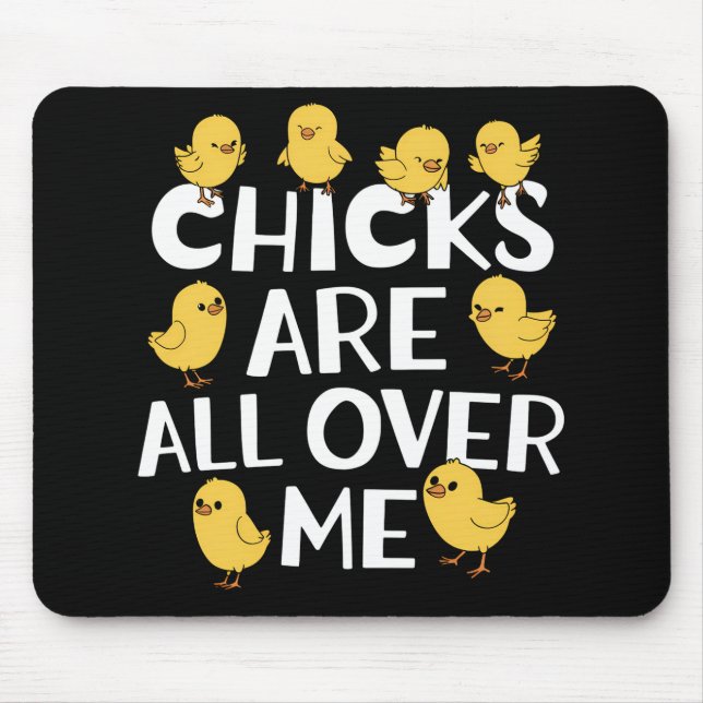 Die Hühner sind überall in meinem sonnigen Ostern Mousepad (Vorne)
