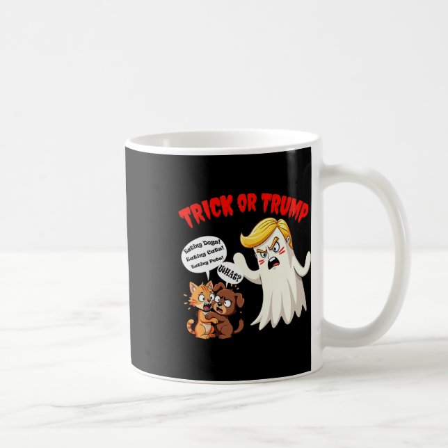Die Hunde essen - Trick oder Trump lustig Trump 20 Kaffeetasse (Rechts)