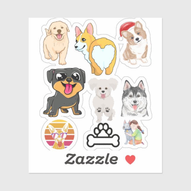 DIE HUNDE LOVER AUFKLEBER (Blatt)