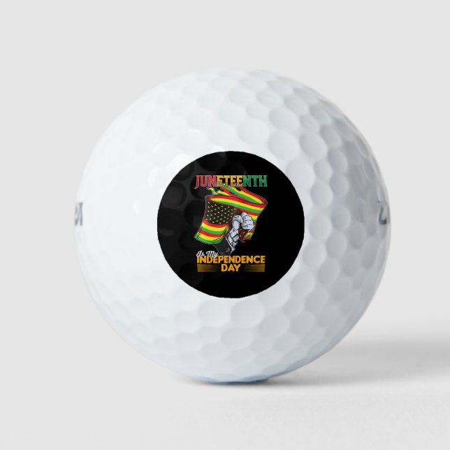 Die Hundertste ist mein Unabhängigkeitstag Schwarz Golfball (Vorderseite)
