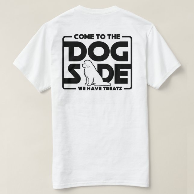 Die Hundeseite (Schwarzes Logo) T-Shirt (Design Rückseite)