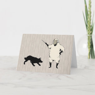 Die HundHerder~A Border-Collie Notecard Karte