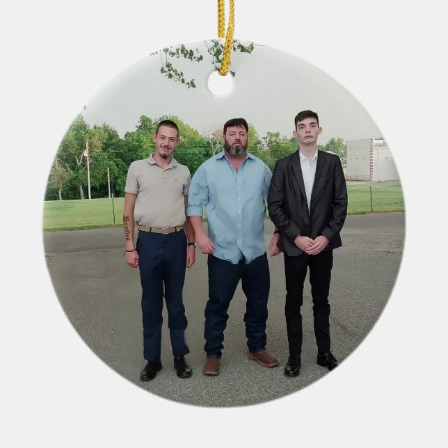 Die Huntley Men , 2 Generationen Keramik Ornament (Vorne)