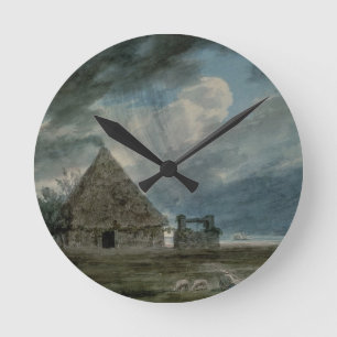 Die Hütte eines Schäfers zwischen Neapel und Runde Wanduhr